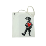 Χειροποίητη τσάντα Tote Bag αγόρι με καρδιά