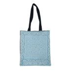 Χειροποίητη τσάντα Tote Bag γαλάζια μπαντάνα